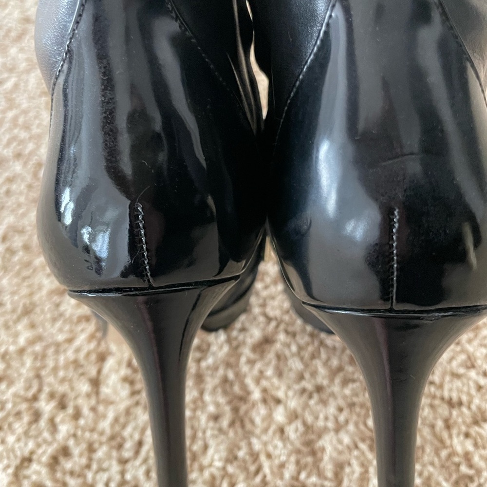 Same Edelman Pointy Toe Lace Up Bootie 7.5 Black - Picture 9 of 12